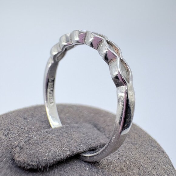 VTG Solid Sterling Silver 925 Marquise Cut Cubic Zirconia Ring Size 9.75 - Picture 4 of 9